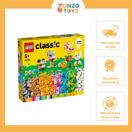 Đồ chơi lắp ráp Bộ gạch sáng tạo chủ đề động vật LEGO CLASSIC 11034
