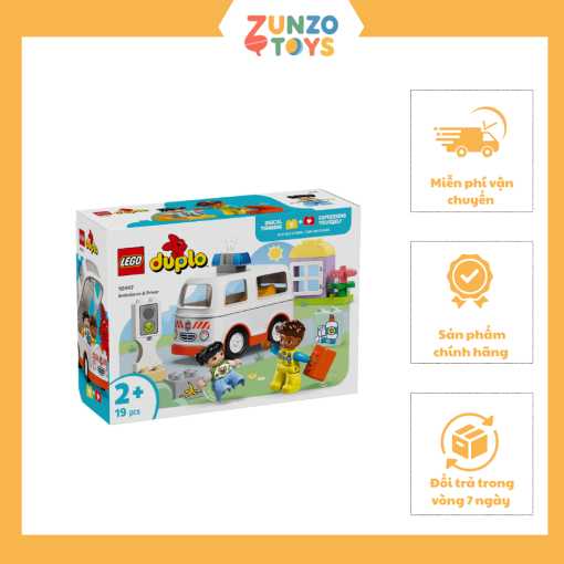 Đồ Chơi Lắp Ráp Xe Cứu Thương & Tài Xế LEGO DUPLO 10447