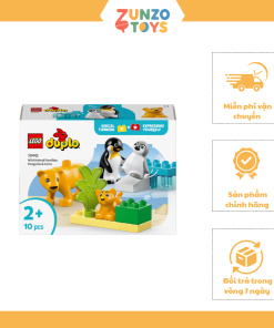 Đồ Chơi Lắp Ráp Gia Đình Động Vật Hoang Dã: Chim Cánh Cụt Và Sư Tử LEGO DUPLO 10442