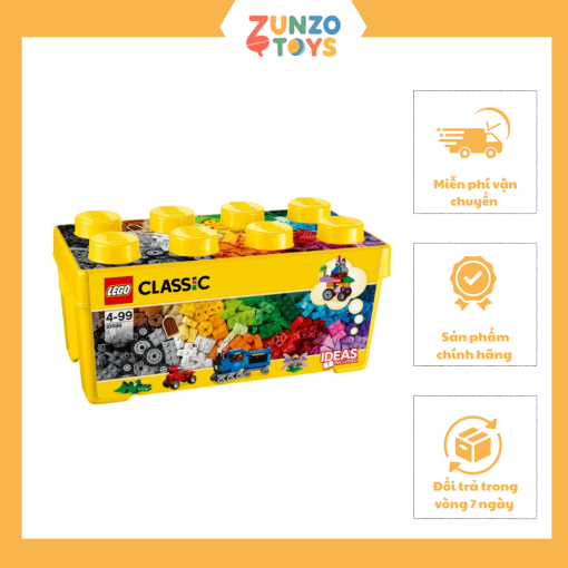 Đồ Chơi Lắp Ráp Thùng Gạch Trung Classic Sáng Tạo LEGO CLASSIC 10696