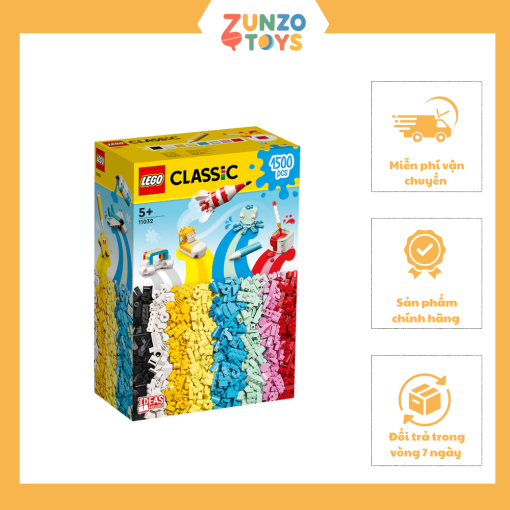 Đồ chơi lắp ráp Gạch Classic sáng tạo 1500 chi tiết LEGO CLASSIC 11032