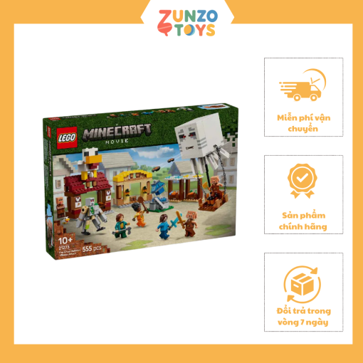 Bộ Lắp Ráp Cuộc Tấn Công Làng Bằng Khinh Khí Cầu Của Ghast LEGO MINECRAFT 21273