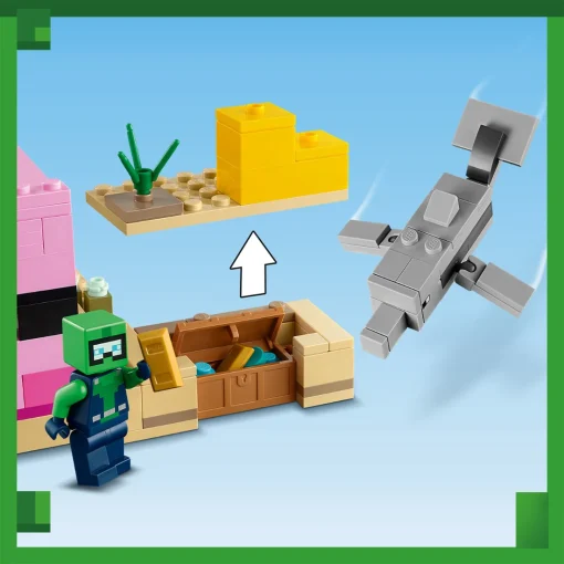 Đồ chơi lắp ráp Ngôi Nhà Cá Axolotl LEGO MINECRAFT 21247 - Ảnh 6