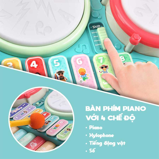 Bộ trống kèm piano vui nhộn PEEKABOO