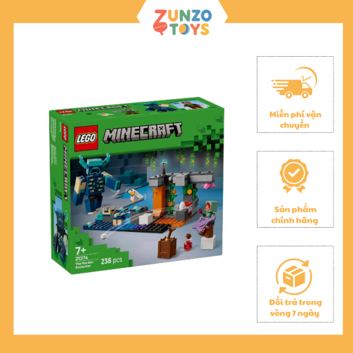 Đồ Chơi Lắp Ráp Cuộc Chạm Trán Warden LEGO MINECRAFT 21274