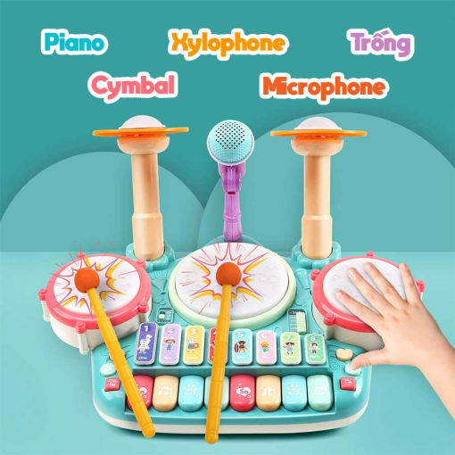 Bộ trống kèm piano vui nhộn PEEKABOO