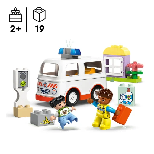 Đồ Chơi Lắp Ráp Xe Cứu Thương & Tài Xế LEGO DUPLO 10447 - Ảnh 3