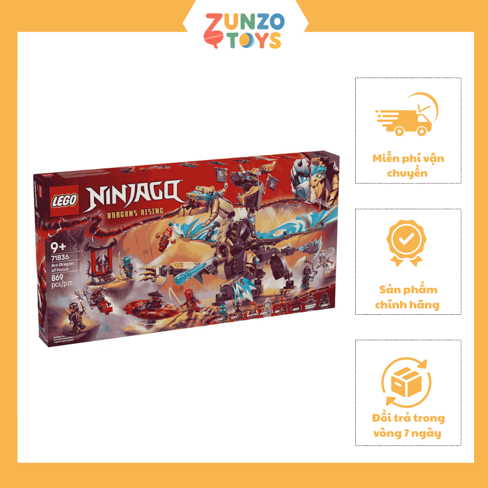 Đồ Chơi Lắp Ráp Rồng Arc LEGO NINJAGO 71836 (869 chi tiết)
