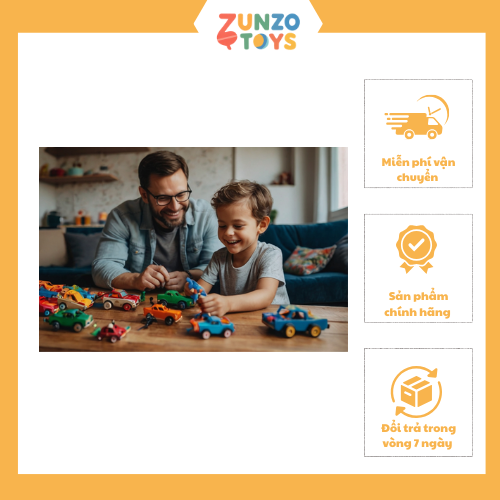 Cha mẹ và bé chế tạo đồ chơi