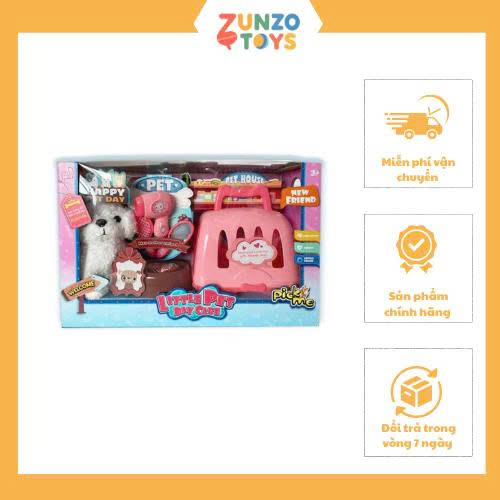 Bộ chăm sóc thú cưng hồng cho trẻ